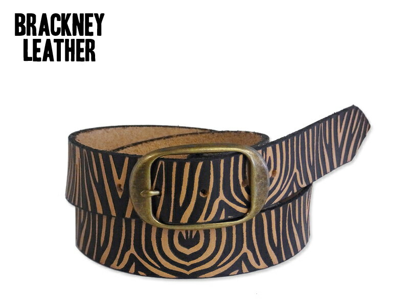 ☆BRACKNEY LEATHER WORKS【ブラックニーレザーワークス】LEATHER PLAIN BELTS ZEBRA レザー ベルト ゼブラ NO,32 13667 [MADE IN USA アメリカ製型押 レザーベルト]20777　21028