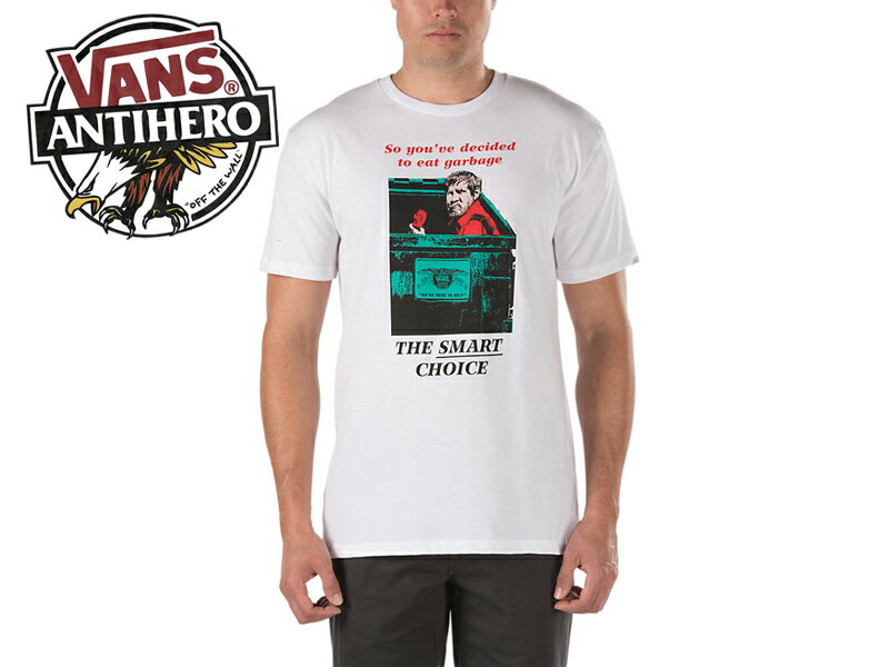 Rakuten - ☆VANS×ANTI HERO【バンズ×アンタイヒーロー】ANTI-HERO SMART TEE II WHITE Tシャツ ホワイト 13718