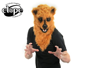 ☆口が動く！ELOPE【イロープ】Mouth Mover Brown Bear Mask　ベア 熊 [犬 マスク 帽子 コスプレ 誕生日 イベント お祝い 宴会 面白い 珍しい 衣装 子供]13926　イースター　10P26Mar16