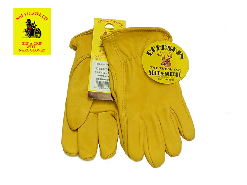 NAPA GLOVE ナパグローブ 裏地無し 800SP GOLD DEERSKIN DRIVER ゴールド ディアスキン ドライバー グローブ 鹿革手袋 22018