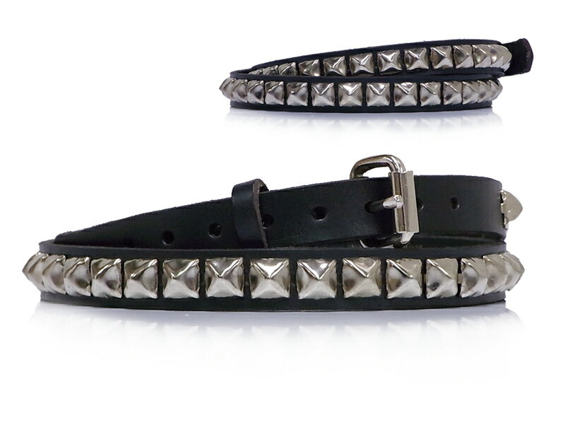 ブラックニーレザーワークス【BRACKNEY LEATHER WORKS】BLW 1PYRAMID STUD LEATHER BELT 　1連スタッツ　ベルト　9777 12207　20779　21030