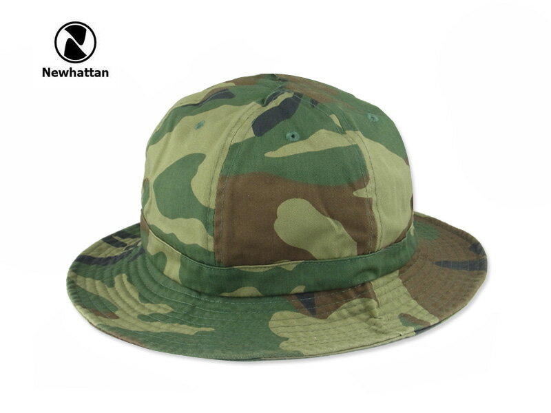 ☆NEWHATTAN【ニューハッタン】COTTON Tennis Hat CAMO コットン テニスハット カモ 15498 [メンズ レディース メトロハット バケットハット]P25Apr15