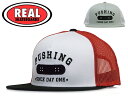 REALyAzRL1034 REAL SKATEBOARDS PUSHING TRUCKER MESHCAP gbJ[bVLbv 11164 [SNAPBACK XibvobN SF DLX fbNX]