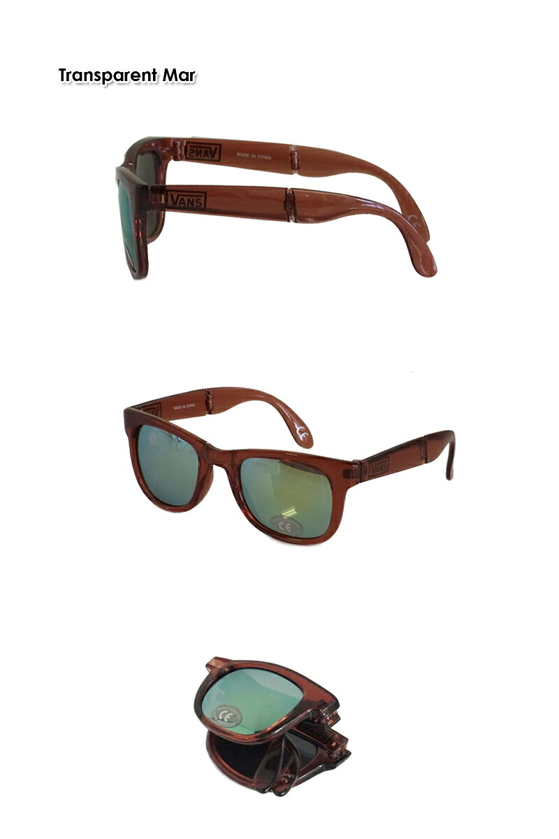 ☆VANS【バンズ】FOLDABLESPICOLI 4SHADES Transparent Marsala フォルダブル スピコリフォーシェード 11462 13211 サングラス [UVカット]10P26Mar16