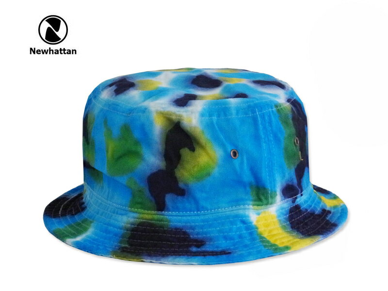 ☆NEWHATTAN【ニューハッタン】COTTON TIEDYE TYPEC BUCKET HATS コットン タイダイ タイプC バケットハット 12491 13510 [2015 メンズ レディース メール便対応]　10P01Mar15