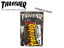 ☆THRASHER【スラッシャー】STICKER 10PACK ステッカー 10パック 13064 [スケボー スナップバック メンズ レディース シール スケ...