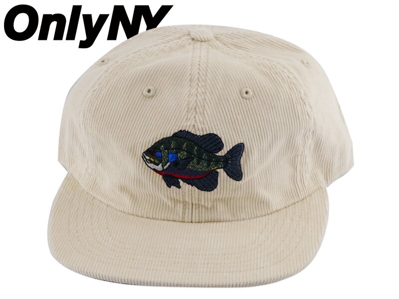 ☆Only NY【オンリーニューヨーク】Sun Fish Corduroy Snapback Hat Ivory サンフィッシュ コーデュロイキャップ アイボリー 19744 メンズ レディース NY