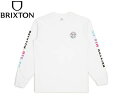 BRIXTONyuNXgzCREST LONG SLEEVE TEE WHITE OX[u zCg 19232 [SKATE SK8 XP{[ XP[^[]