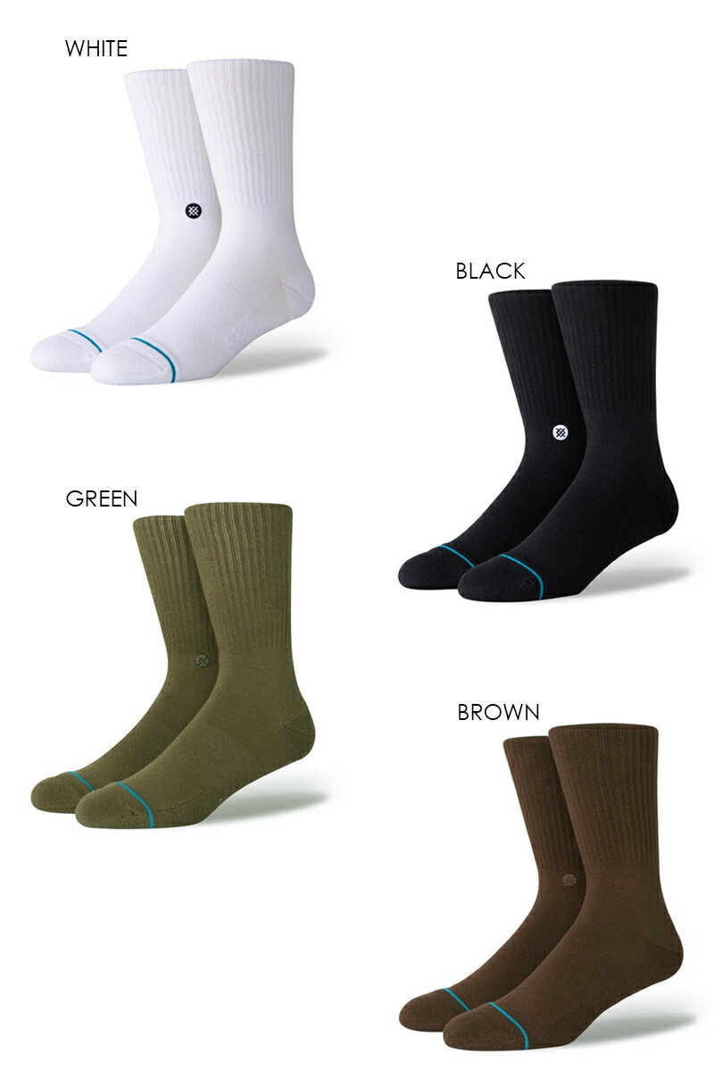 STANCE【スタンス ソックス】ICON CREW SOCKS アイコン クルーソックス 19344 [メ...