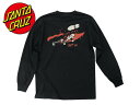 ☆SANTA CRUZ【サンタクルーズ】Meek Slasher Club LONG SLEEVE BLACK ロングスリーブ ブラック 19826 SKATE SK8 スケボー SUPREME