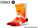 STANCE【スタンス ソックス】IRON MAN MARQUEE CREW SOCKS RED アイアンマン クルーソックス レッド 19340 [メール便対...