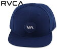 ☆RVCA【ルーカ】VA PATCH SNAPBACK NEW NAVY パッチ スナップバック ニューネイビー 18034　20294 [メンズ レディース スケボー]