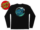 ☆SANTA CRUZ【サンタクルーズ】Wave Dot LONG SLEEVE BLACK ロングスリーブ ブラック 19829 [SKATE SK8 スケボー SUPREME]