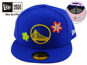 NEWERAyj[GzNBA 59FIFTY FLOWER GOLDEN STATE WARRIORS ROYAL S[fXeCg EHA[Y t[ C 19617 [NBA Y fB[X]