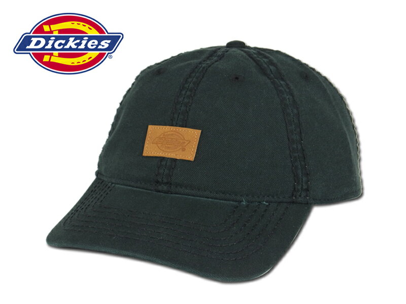 ディッキーズ 帽子 レディース ☆DICKIES【ディッキーズ】 CANVAS LTHR CAP BLACK キャンバス キャップ ブラック 14510 [メンズ レディース 無地 シンプル 帽子]　10P01Mar15