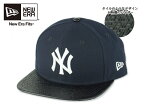 ☆NEWERA【ニューエラ】9FIFTY TILE VIZE NEWYORK YANKEES DARK NAVY/BLACK ニューヨーク ヤンキース キャップ ダークネイビー/ブラック 14694 [MLB メンズ レディース] 10P05Dec15