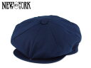 ☆NEWYORK HAT 【ニューヨークハット】＃6218 CANVAS NEWSBOY NAVY キャンバス ニュースボーイ ネイビー 13499 18540 19433[MADE IN USA] 20923　21151 21592