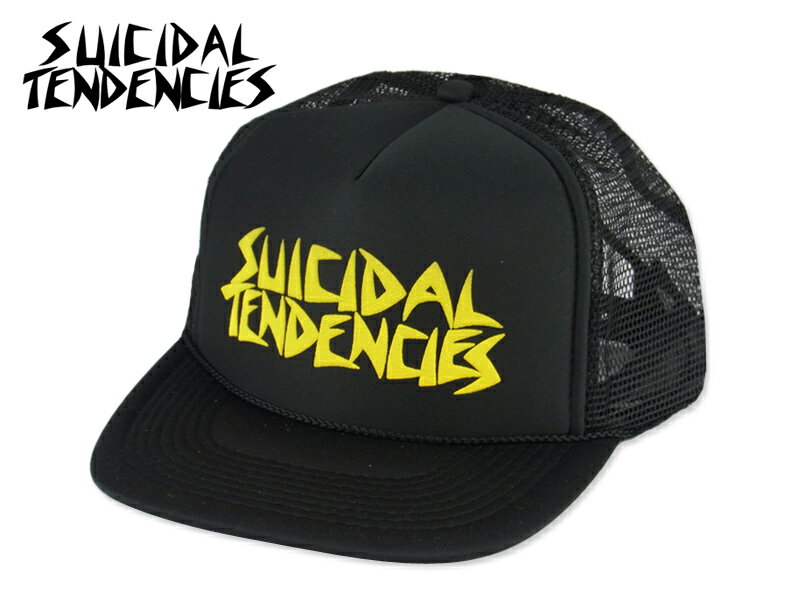 SUICIDAL TENDENCIES スーサイダル テンデンシーズ FLIP-UP MESH CAP BLACK/YELLOW メッシュアキャップ 5707 ブラック/イエロー SNAPBACK 10864 12479 21113 21623