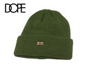 ☆DOPE【ドープ】24K Beanie Olive ビーニー オリーブ　16085 [2017 90s シンプル メンズ レディース]