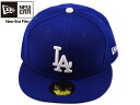 NEWERAyj[Gz59FIFTY TEAM COLOR LOS ANGELES DODGERS ROYAL XG[X hW[X C 20724