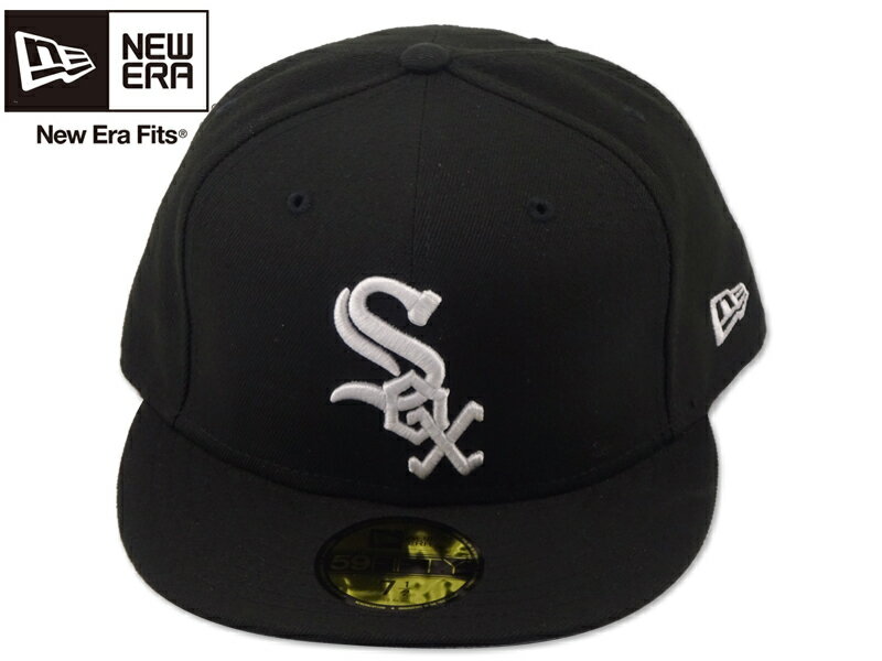 NEWERA【ニューエラ】59FIFTY TEAM COLOR CHICAGO WHITE SOX BLACK シカゴ ホワイトソックス ブラック 20724