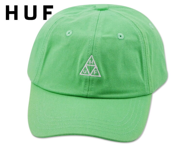 ☆HUF【ハフ】ESSENTIALS TT LOGO CURVED VISOR HAT BASIL カーブ ブリム キャップ バジル 20715[スケボー スケートボード メンズ レディース](4)