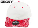 DECKY ディッキー 6PANEL BANDANA DAD CAP WHITE/RED バンダナダッド キャップ ホワイト/レッド 20905