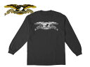 ☆ANTIHERO【アンタイヒーロー】EAGLE Longsleeve T-Shirt Black ロングスリーブ Tシャツ ブラック 20338 [半袖 SKATE SK8 スケボー アンチヒーロー SUPREME]10P30Nov14