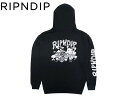 ☆RIPNDIP【リップンディップ】Dark Twisted Hoodie Black パーカー ブラック 20546 CAT 猫 ネコ スケボー SKATE SK8 スケートボード 10P19Dec15