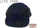 LITE YEAR【ライトイヤー】HARRIS TWEED PLAID CAP NAVY ハリスツイード プレイド キャップ ネイビー 20622[刺繍 メンズ...