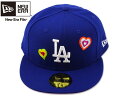 NEWERAyj[Gz59FIFTY CHAIN STITCH HEART LOS ANGELES DODGERS ROYAL `F[Xeb`n[g XG[X hW[X C 20987