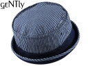 ☆GENTLYPORK PIE HAT NAVY/WHITE ヒッコリー×デニム　ポークパイハット ネイビー/ホワイト 9624　10958 12941