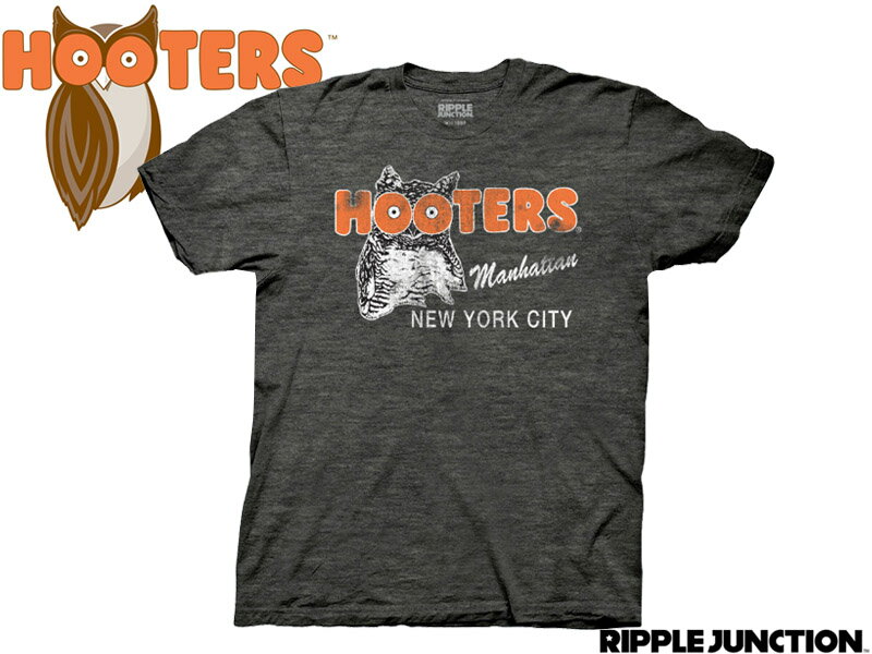 RIPPLE JUNCTIONHooters Vintage Hooters Manhattan T-Shirts Heather Charcoal フーターズ マンハッタン ビンテージ ヘザーチャコール 20555