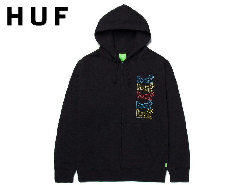 ��HUF�ڥϥա�DROP OUT STACK Full-Zip HOODIE BLACK �ե른�åץա��ǥ��� �֥�å� 20571 [�����ܡ� �������ȥܡ���...