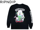 RIPNDIPybvfBbvzRunaway Long Sleeve Black OX[u ubN 20549 [CAT L lR XP{[ SKATE SK8]