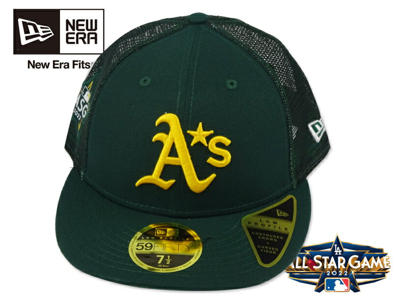 NEWERA【ニューエラ】59FIFTY LOW PROFILE MLB ALLSTAR GAME 2022 PATCH OAKLAND ATHLETICS DARK GREEN オールスターゲーム パッチ オークランド アスレチックス ダークグリーン メジャーリーグ20523