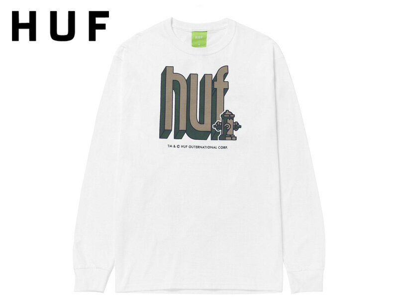 乐天商城 - ☆HUF【ハフ】BOOKEND LONG SLEEVE TEE WHITE ロングスリーブ ホワイト 20706 [スケボー スケートボード メンズ レディース]