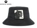 GOORIN BROTHERS【グーリンブラザーズ】PANTHER TRUTH SEEKER BUCKET HAT BLACK パンサー バケットハット ブラック 20619[ヒョウ 刺繍 メンズ レディース]