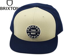 ☆BRIXTON【ブリクストン】OATH3 WASHED NAVY/SAFARI SNAPBACK CAP オーススリー スナップバック ウォッシュドネイビー/サファリ 13266 20657[SKATE SK8 スケボー スケーター]