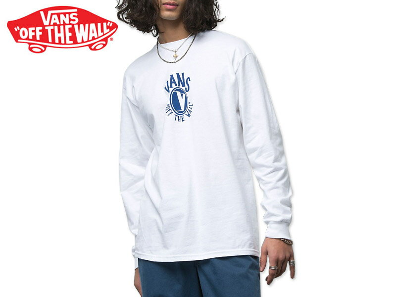 ☆VANS【バンズ】SHADOW V LONG SLEEVE T-SHIRTS WHIITE シャドウ ロングスリーブ Tシャツ ホワイト 20559　[SKATE SK8 スケボー ヴァンズ]　10P21Feb15