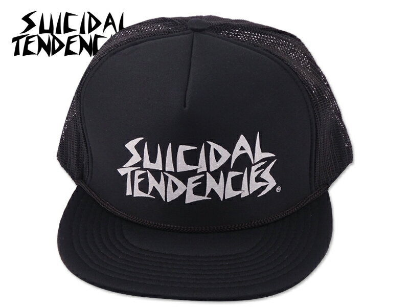 ★SUICIDAL TENDENCIES【スーサイダル テンデンシーズ】FLIP-UP MESH CAP BLACK/WHITE メッシュアキャップ 5707 ブラック/ホワイト SNAPBACK 10864 12479 17379 20693 21112 21623