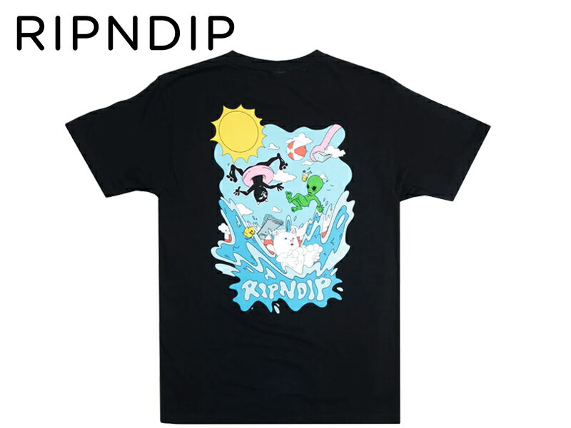 ☆RIPNDIP【リップンディップ】Summer Splash T-shirts Black サマースプラッシュ Tシャツ ブラック 20482 CAT 猫 ネコ スケボー SKATE SK8 スケートボード 10P19Dec15