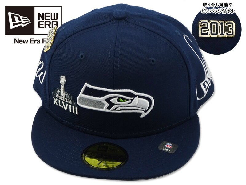 NEWERA59FIFTY HISTORIC CHAMPS NFL SEATTLE SEAHAWKS NAVY シアトル・シーホークス ネイビー 20765