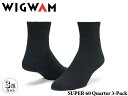 WIGWAMyEBOzSUPER 60 QUARTER 3-PACK SOCKS BLACK MEDIUM 3Zbg NH[^[\bNX ubN ~fBA 20192[MADE IN USA C Y n AJW ]