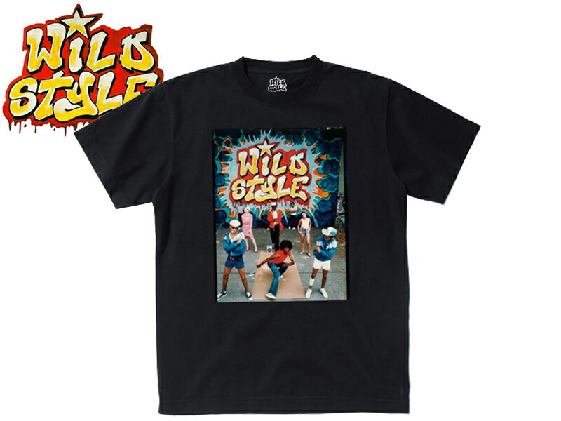 WILD STYLE【ワイルドスタイル】MURAL T-SHIRTS BLACK ミューラル Tシャツ ブラック 20574 [グラフィティ ブレイクダンス 壁画 メンズ レディース]