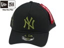 ☆NEWERAALPHA A-FRAME TRUCKER CAP NEWYORK YANKEES BLACK アルファ ニューヨーク ヤンキース メッシュキャップ ブラック 21089 