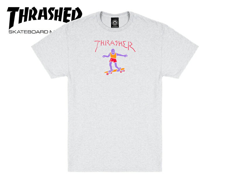 Rakuten - THRASHER スラッシャー GONZ FILL T-SHIRT ASH GREY Tシャツ アッシュグレー 21244 [スケボー メンズ レディース]