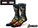 HUF~AVENGERS nt~AxW[Y GALACTIC HEADS CREWSOCK BLACK N[\bNX ubN 21202[XP{[ XP[g{[h Y fB[X]