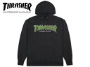 THRASHER スラッシャー BRICK HOOD BLACK ブリック フーディー ブラック 21166 [スケボー スケートボード メンズ レディース パーカー]