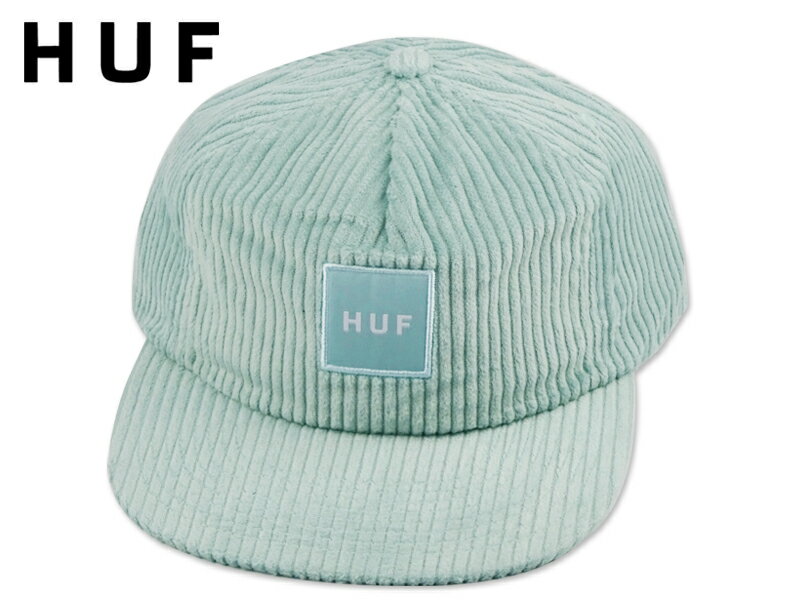 乐天商城 - HUF ハフ BOX LOGO CORDUROY SNAPBACK MINT ボックス コーデュロイ スナップバックキャップ ミント 20970 [スケボー スケートボード メンズ レディース]